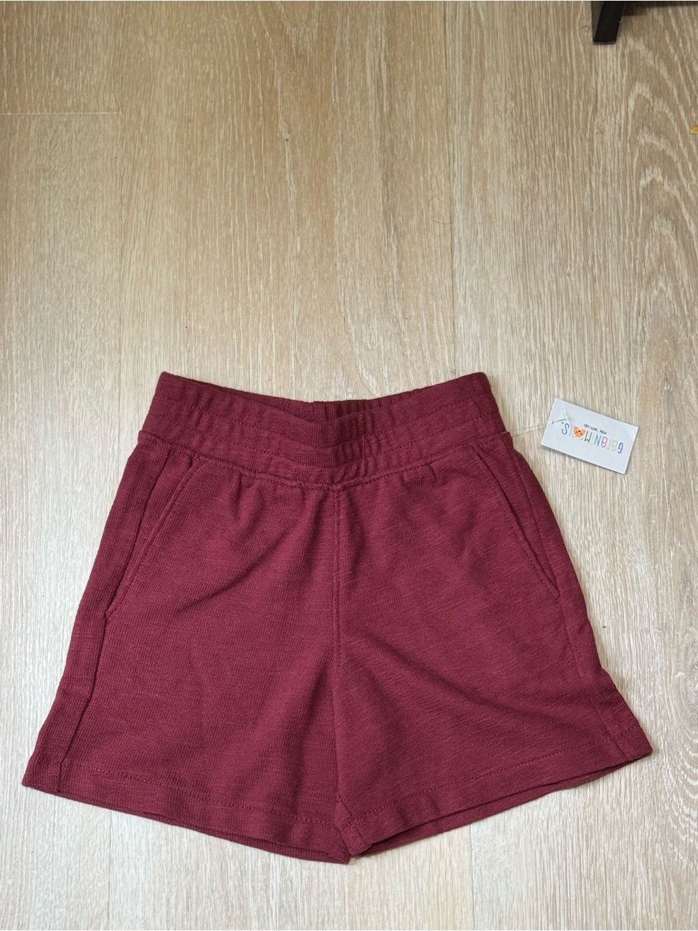 Girls' Burgundy Knit Terry Shorts